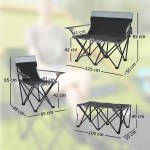 FJK Camping Gear Outsunny set folded for easy car travel.