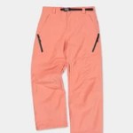 Coral ski trousers with zipped pockets and adjustable waist