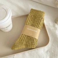 Mustard Chunky Knit Warm Winter Sock