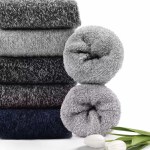 Thick thermal winter socks in grey, black and navy colours, available in pair sets