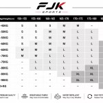 Height and weight sizing chart for waterproof snow pants covering sizes S through XL.