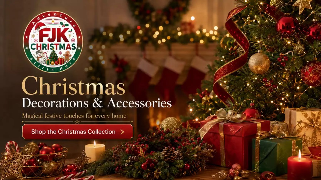 Festive Christmas decorations, ornaments and gift accessories for the home