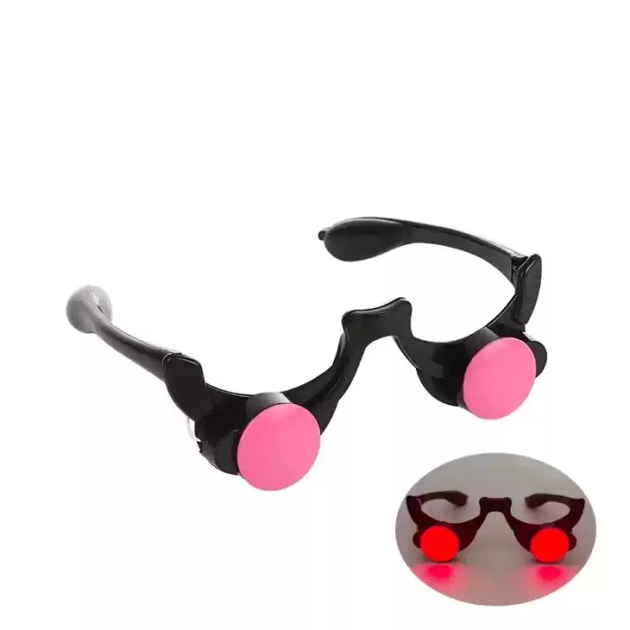 Red LED glowing eyes costume glasses.