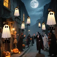 Hanging Ghost Halloween Lights
