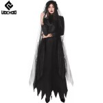 Gothic black witch bride Halloween costume dress
