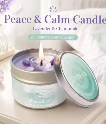 EVODUCK Lavender Chamomile Scented Candle