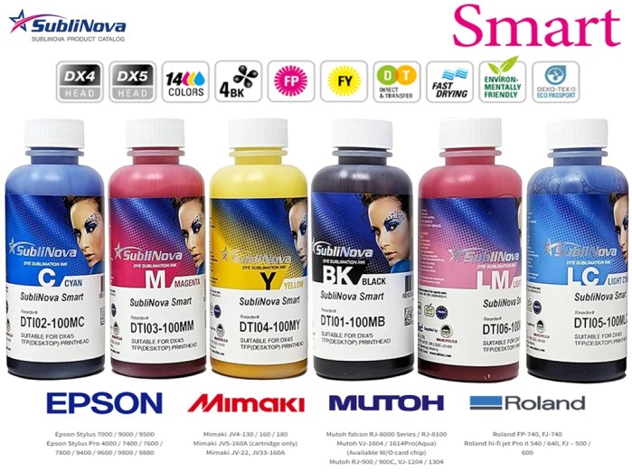 6 color sublimation ink- DTI-100ml