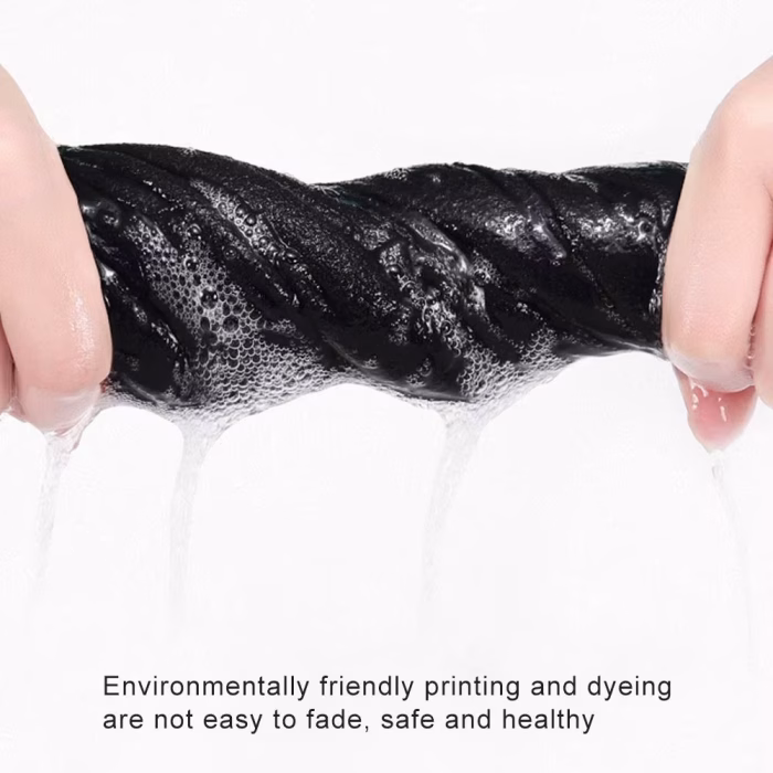 Thermal Ear Warmer Headband Close-up of fabric undergoing an environmentally friendly printing and dyeing process, demonstrating fade resistance.