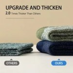 Thickened thermal socks with soft warm knitted fabric