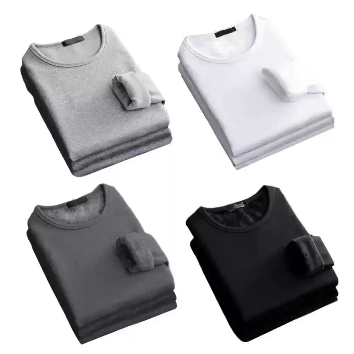 fleece-lined-thermal-undershirt-color-pack Fleece lined thermal undershirts color options pack