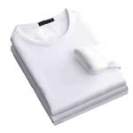 Folded white thermal shirt with fleece lining