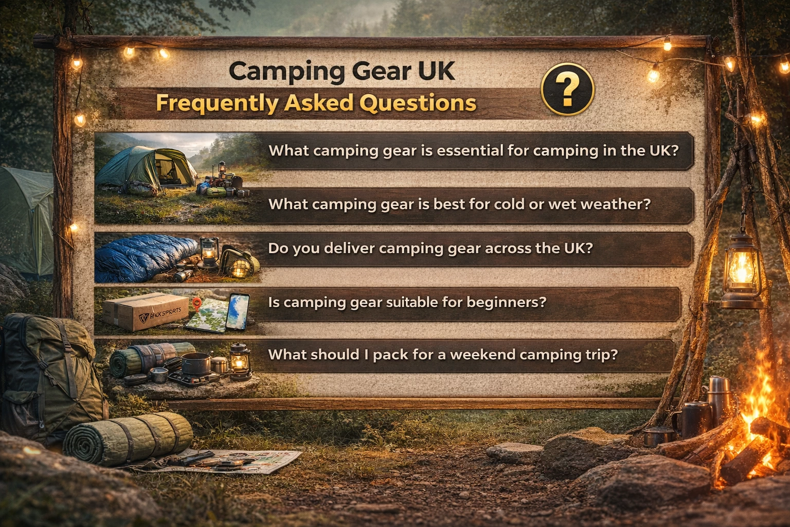 CAMPING GEAR UK - FAQ