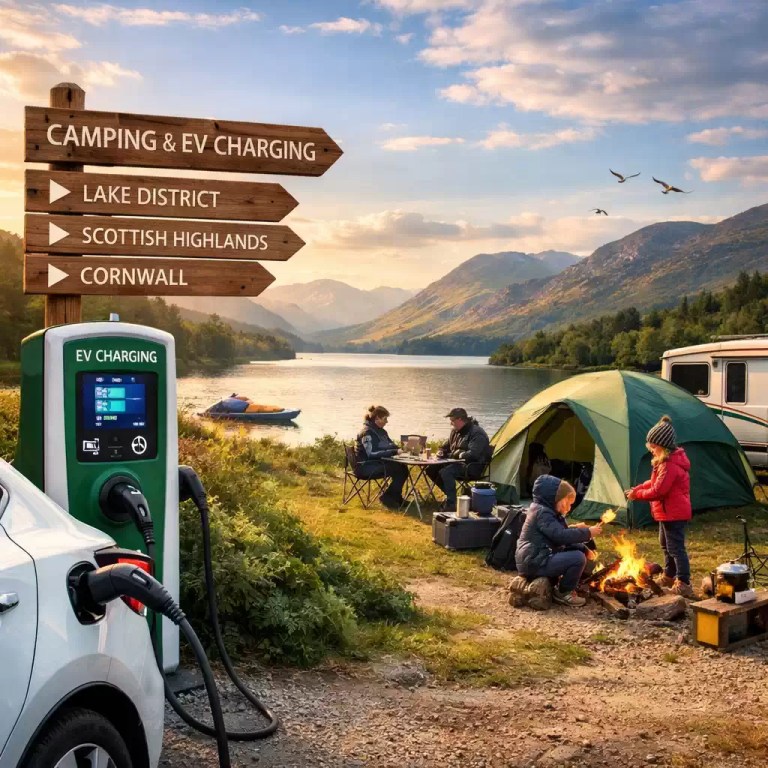 EV charging and Camping in UK