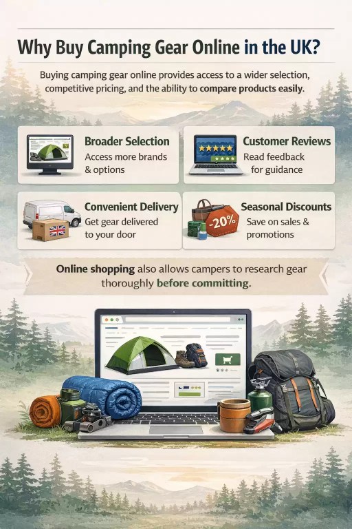 WHY BUY CAMPING GEAR ONLINE IN UK