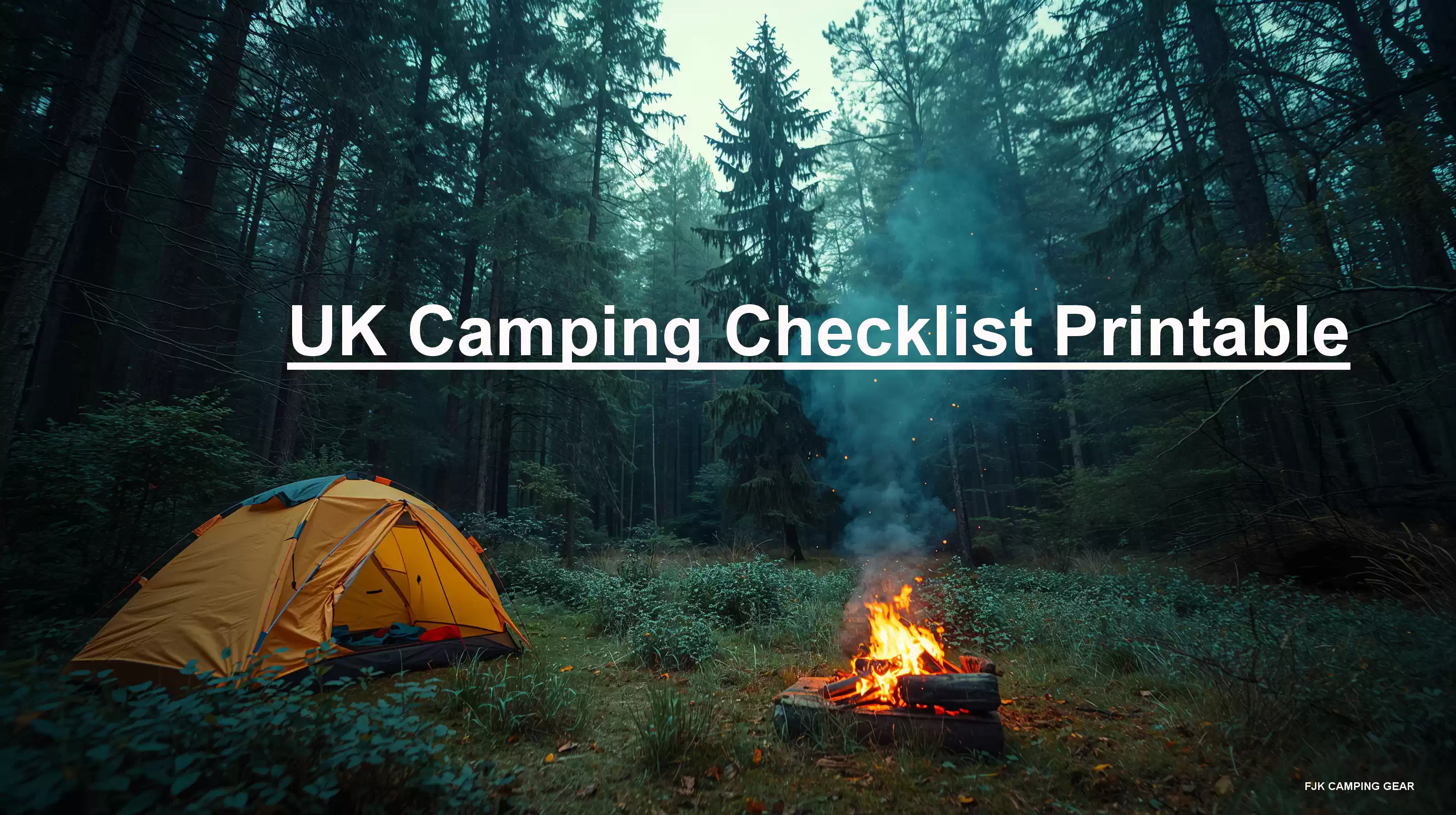 UK Camping Checklist Printable
