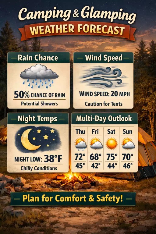 camping & glamping weather forecast uk