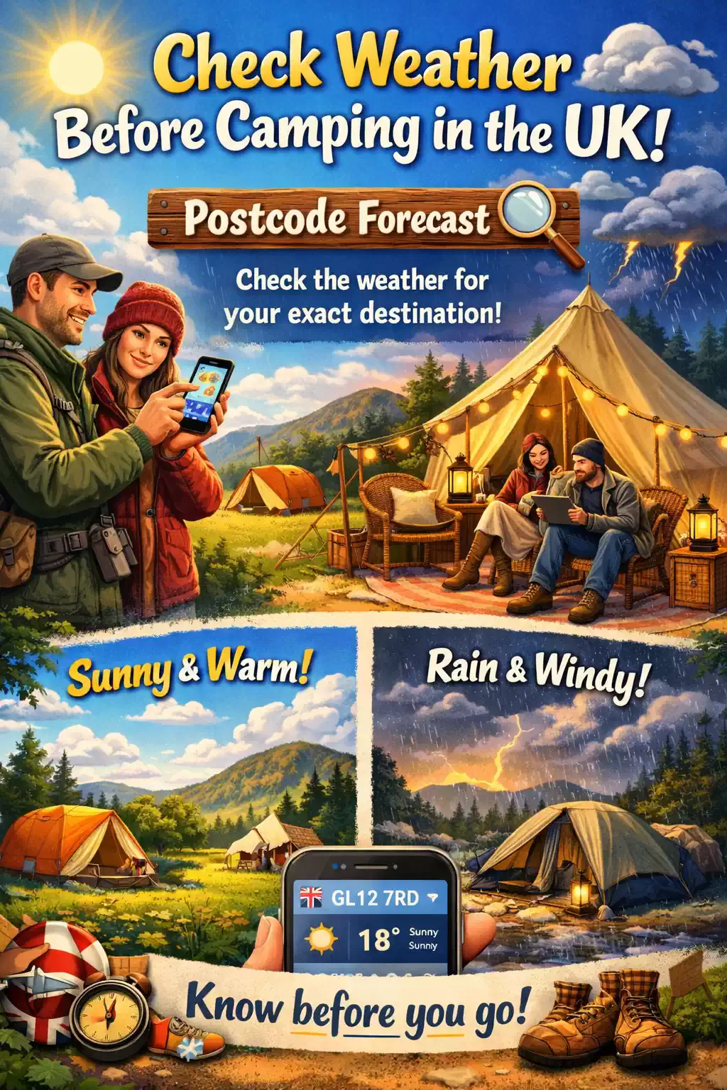 check weather before camping