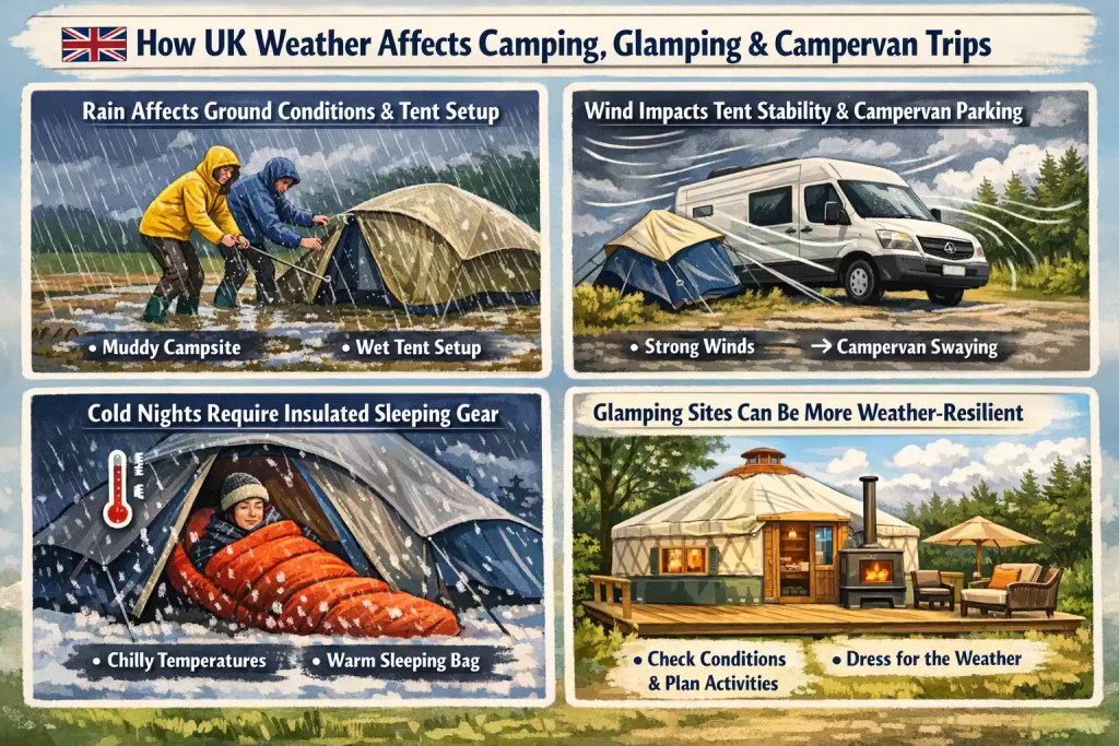 How UK Weather Affects Camping, Glamping & Campervan Trips