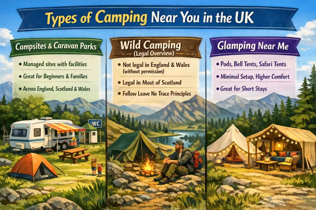 types of Camping near me in UK