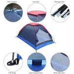 group of hikers organizing their gear inside the multifunctional tunnel tent.