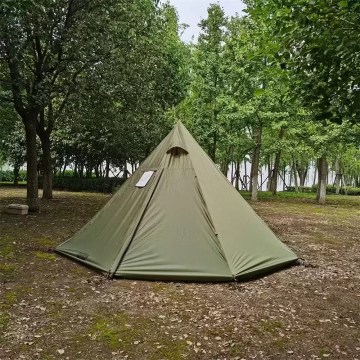 lightweight tipi tent setup forest camping UK backpacking shelter