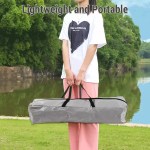 he instant pop up tent folded into its circular travel carry bag.