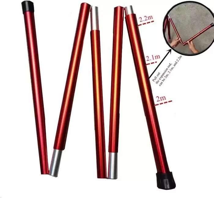 Height Adjustable Tipi Hot Tent for Winter Camping Close-up of the adjustable center pole mechanism on the winter camping tent.