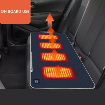Heated seat cushion in car providing warmth during cold journeys