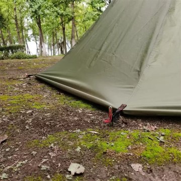 tipi tent base ground fixing detail stable winter camping UK