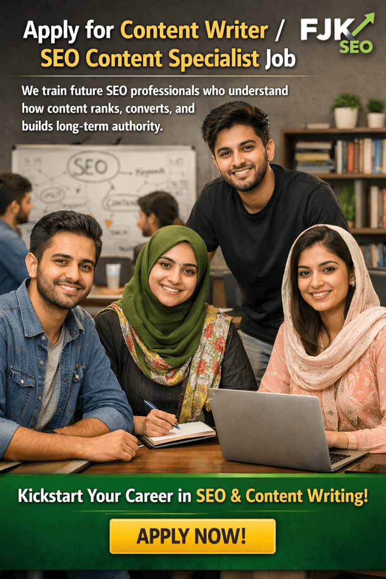 Apply for seo content writer - FJKSEO