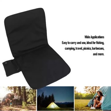Portable heated camping chair pad ideal for camping, fishing, picnics and outdoor use