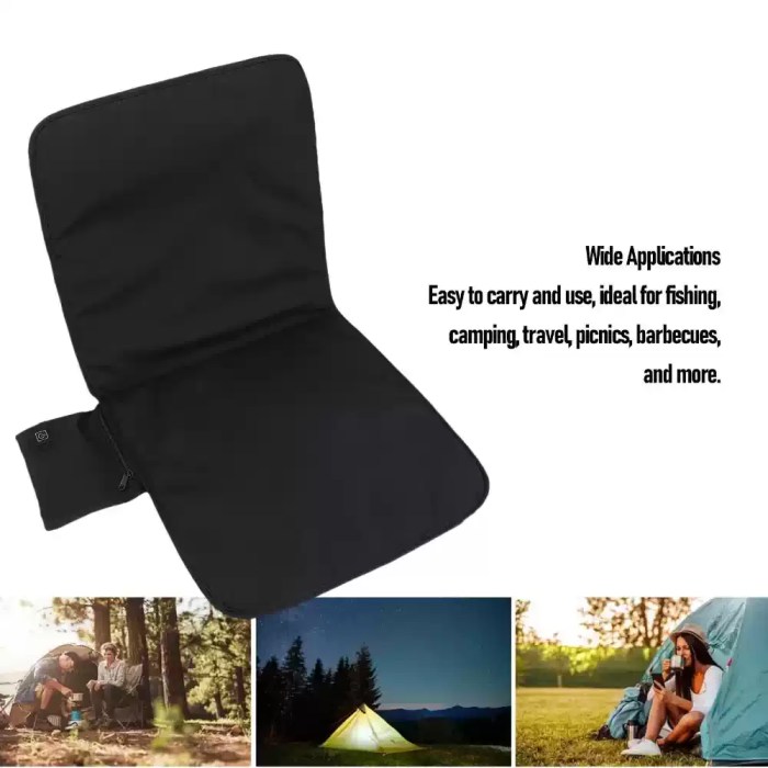 BLACK USB HEATED SEAT CUSHION_2 3 heat settings controller on pad.