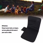 Folded USB heated cushion for travel.