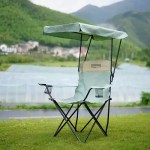 Camping ceiling armrest chair in black.