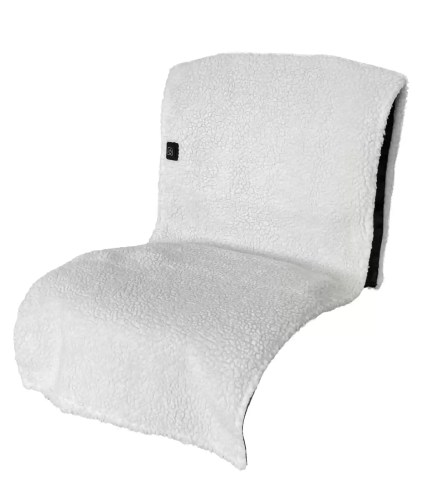 Soft sherpa heated pad for couch.