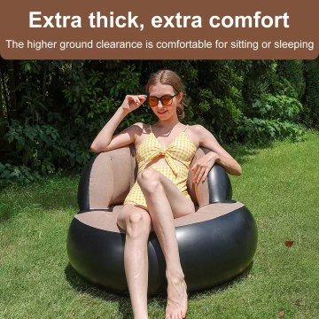 Waterproof base of an outdoor inflatable chair.