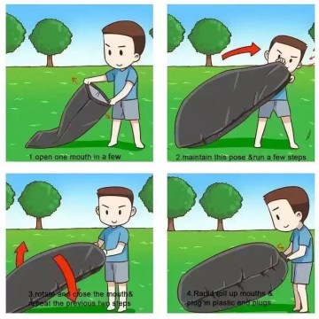 How to inflate an air sofa lounger step by step for outdoor use