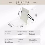 Foldable camping chair with backrest cushion for outdoor use