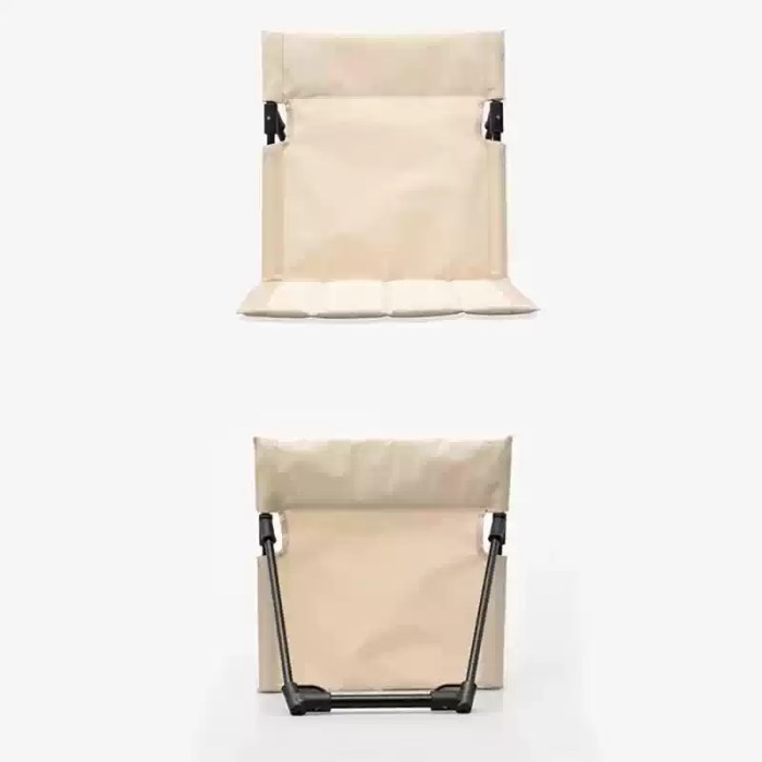 Foldable camping chair with backrest cushion for outdoor use
