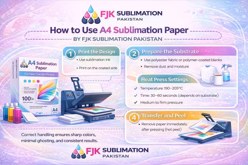 Step-by-step guide to using A4 sublimation paper correctly.