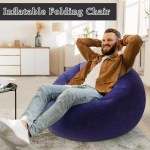 Folding portable inflatable chair for travel.