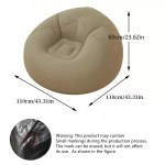 Inflatable bean bag chair on a nature hike.