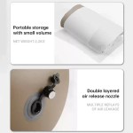 Compact folded air lounge chair for travel.