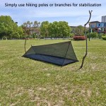 Close-up of the high-flow mesh panels on the breathable tent.