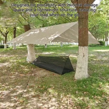 Lightweight camping bug net with tarp shelter, ideal for UK wild camping and hiking