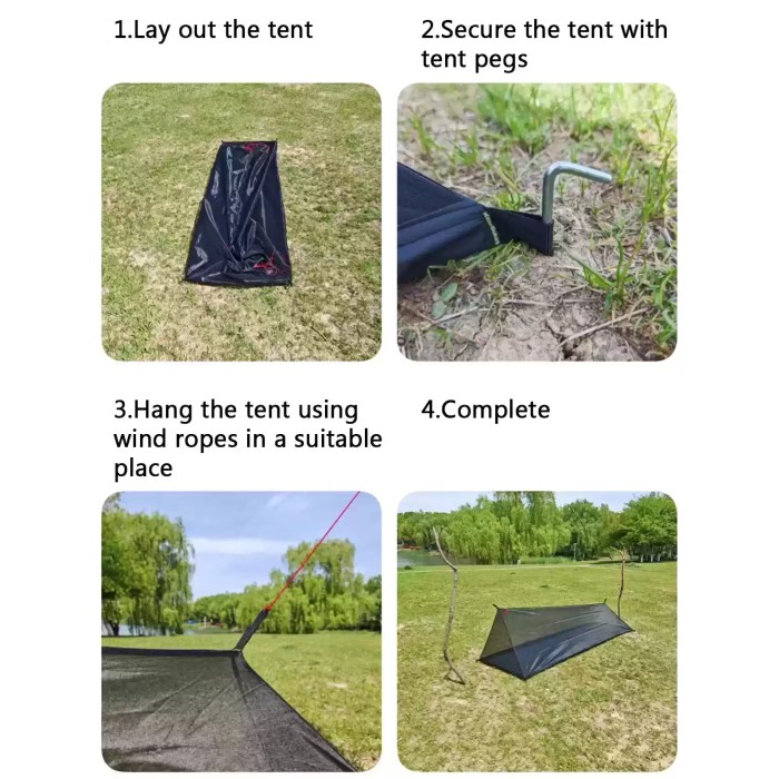 The lightweight outdoor adventure tent packed into its small travel sack.