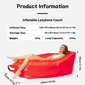 inflatable lazy sofa size and design portable camping air bed UK