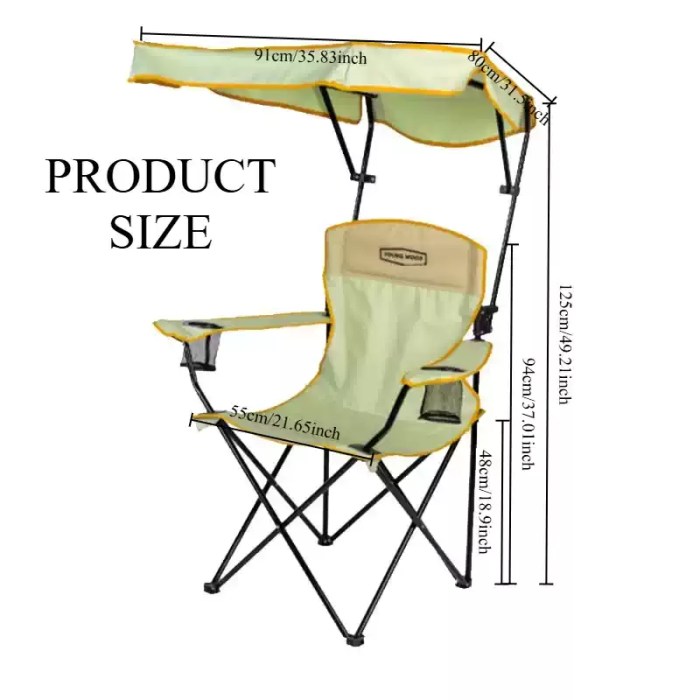 Camping chair in storage bag for travel.