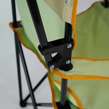 Sturdy folding camping chair frame with reinforced joints for durability