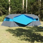 Oversized 2-room family camping tent with a spacious porch area for UK caravan-style comfort on the pitch.